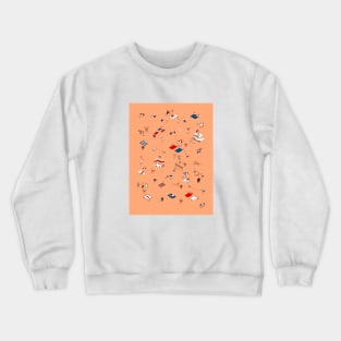 Fun at the Beach at Dusk Crewneck Sweatshirt